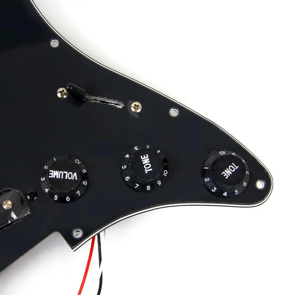 Черный предпроводной Pickguard 3 одна катушка для замены гитары Fender Strat|single coil|prewired