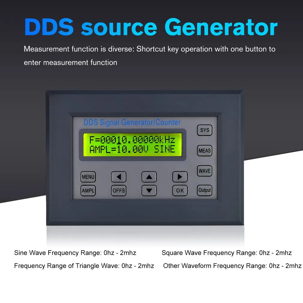

FellTech SGP3005S DDS Source Generator Function Waveform Generator PWM Test Remote Control with Adapter For Laboratories EU Plug