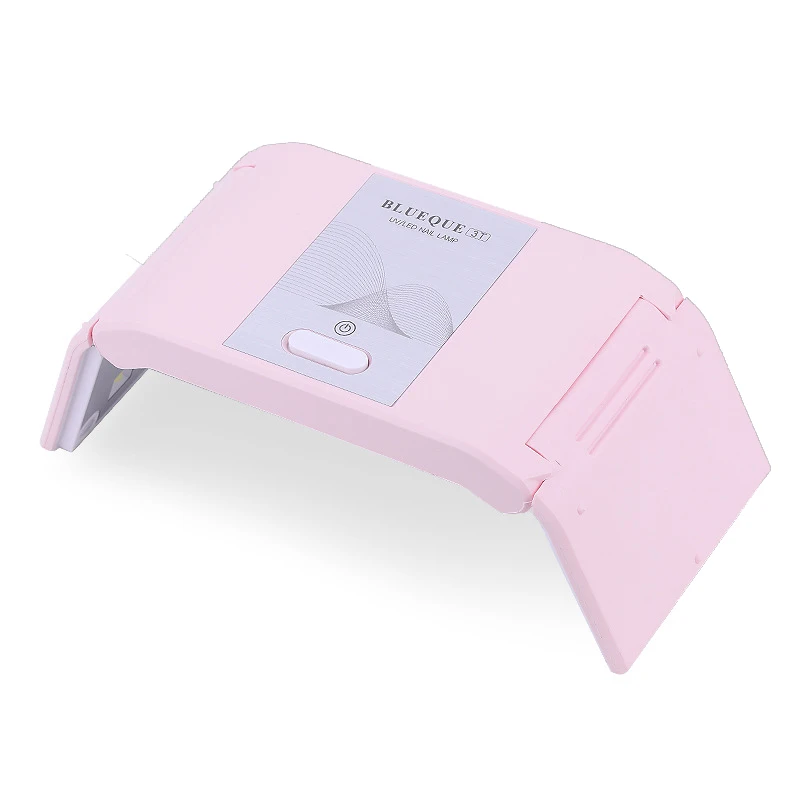 Portable Nail Art Drying Tool White Pink Black 24W Fold UV LED Lamp Nail Dryer USB Nail Lamp Curing Gel Varnish Dryers Machine - Цвет: Розовый