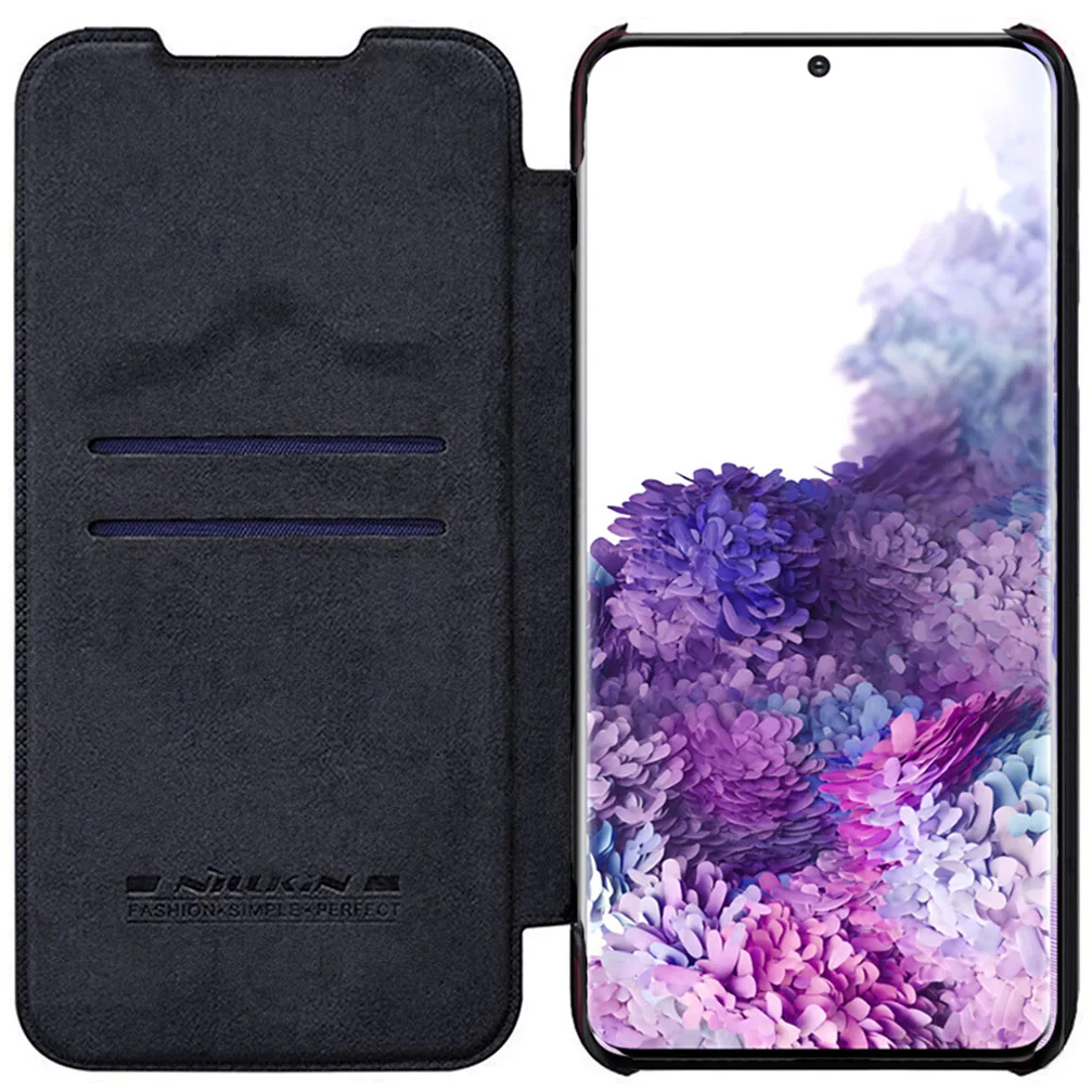 For Samsung Galaxy S21 S21+ Plus phone case Nillkin Qin Series Flip Leather Case For Samsung S21 Ultra Luxury Wallet Cover
