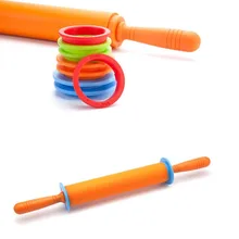 Антипригарная деревянная ручка, силикон скалка тесто для теста муки ролик кухонные инструменты для выпечки