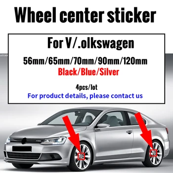 

4pcs 56/65/70/90/120 mm Car Steering Wheel Badge Emblem Sticker For Volkswagen VW golf 7 MK2 MK3 MK4 MK6 MK7 polo Passat B6