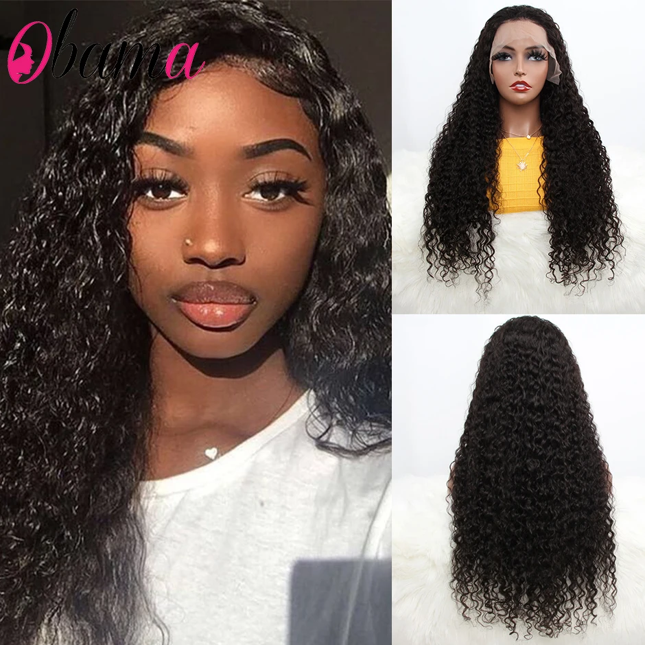 

Water Wave Human Wigs Pre Plucked With Baby Hair Malaysia Remy Lace Front Curly Human Hair Wigs For Women 360 Lace Frontal Wig