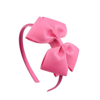 

DHL 500pcs Lovely Boutique Solid Ribbon Hairband Handmade Candy Color Hair Bows Headband Girls Headwear Hair Accessories