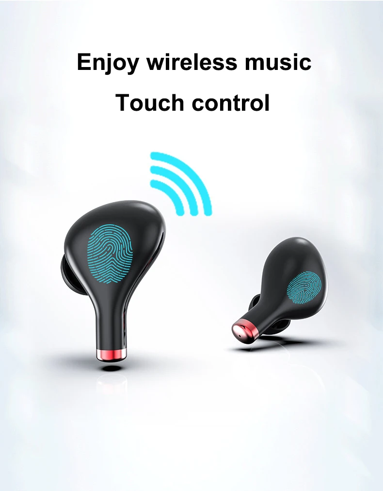 T08 TWS сенсорное управление Ipx 7 наушники беспроводные Bluetooth V5.0 спортивная Гарнитура 3D стерео наушники 500mA для всех телефонов