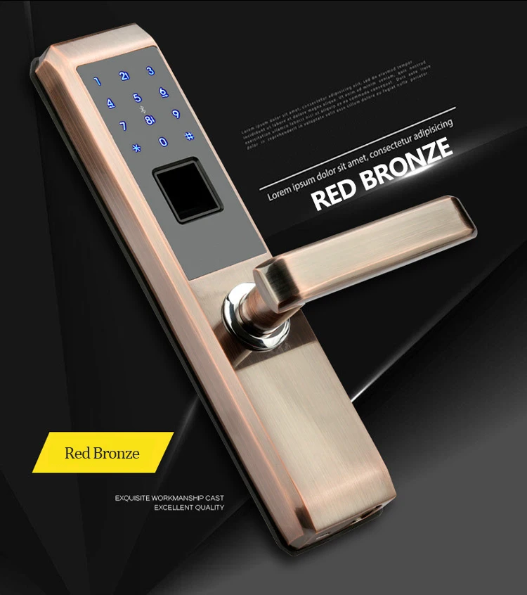 Biometric Electronic Door Lock Smart Fingerprint Lock Code Card Key Touch Screen Digital Password Wireless Lock for home NEW