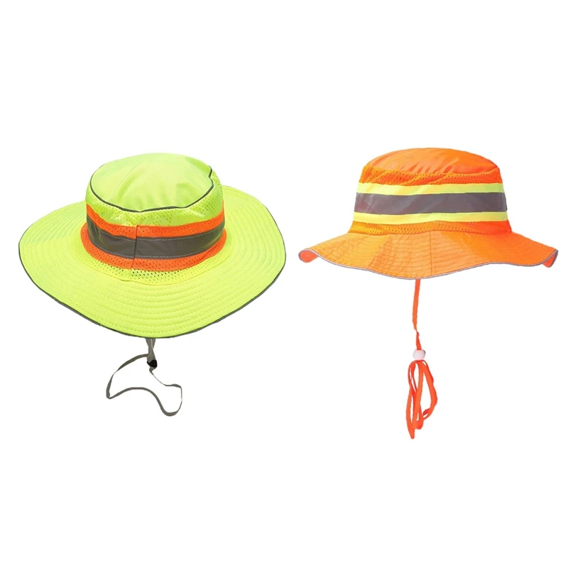 

Adjustable Outdoor Reflective Safety Hat Sun Protection Shade Hat Workplace Safety Helmet Fluorescein Fishing Hat