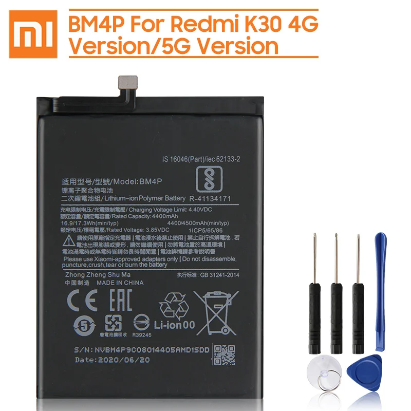 

Xiao Mi Original Replacement Battery BM4P For Xiaomi Xiaomi MI Redmi K30 Authentic Phone Battery 4500mAh