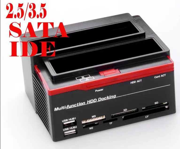 Док-станция для жесткого диска, корпус для жесткого диска, чехол USB 2,0-SATA порт IDE порт, внешний жесткий диск для жесткого диска, кардридер USB2.0 концентратор