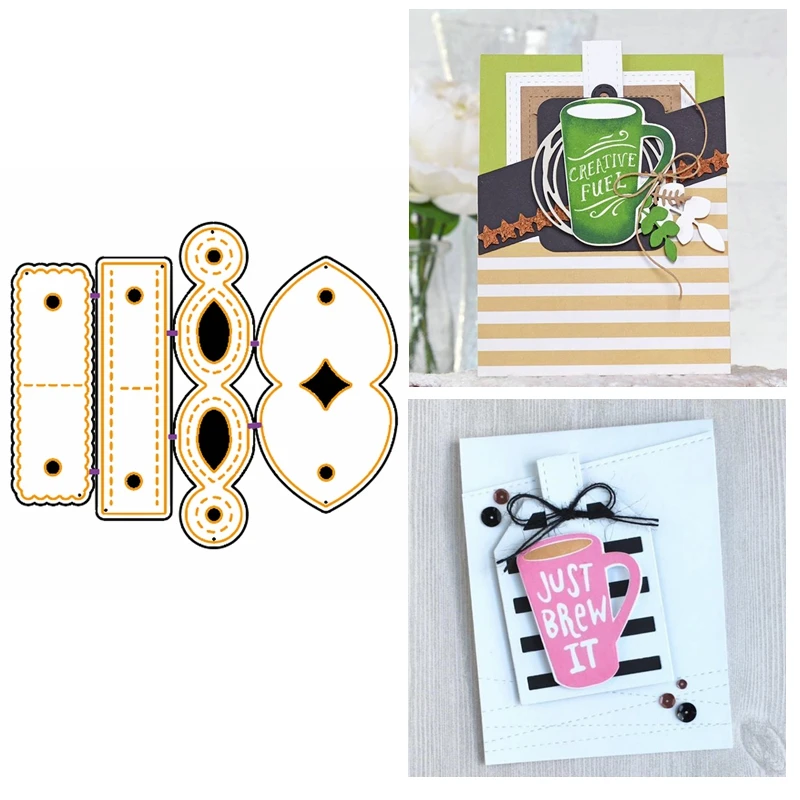 

Creative Tag Frame Shape Metal Cutting Dies Stencil For DIY Scrapbooking Craft Decorative Album Making Card Template 2019