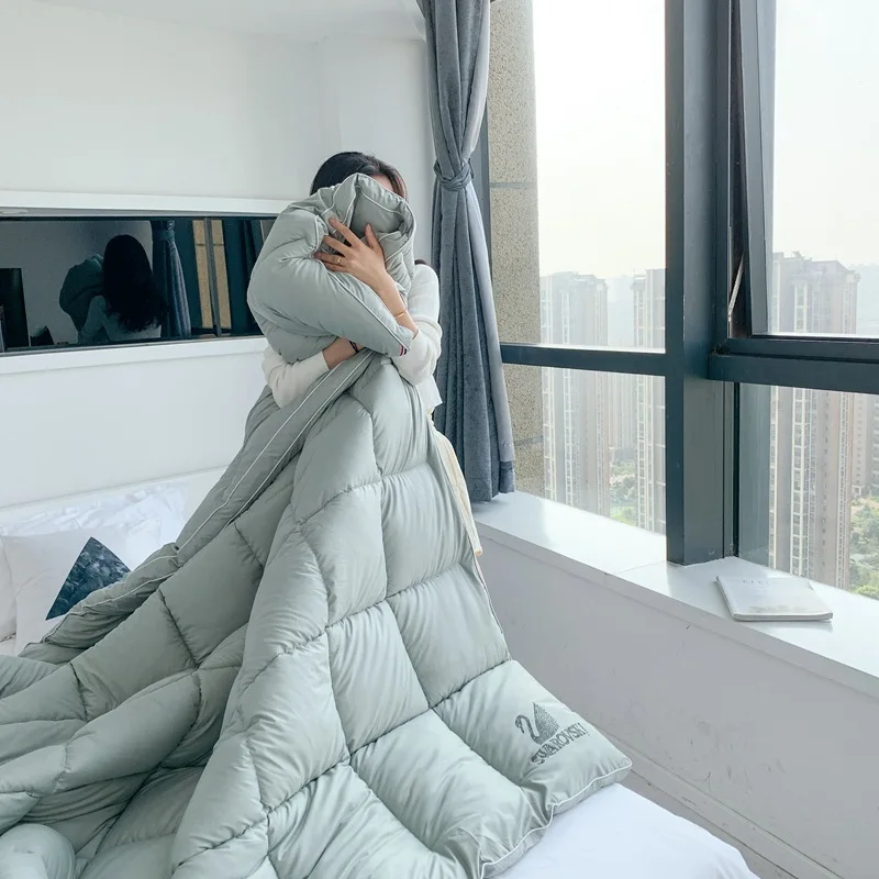 2022solid Color Winter Super Warm Down 3dquilt Single Double Winter