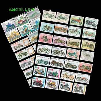 44 unids/lote tema de la motocicleta sin usar franqueo sellos con marca de correos en buenas condiciones para Collectiong