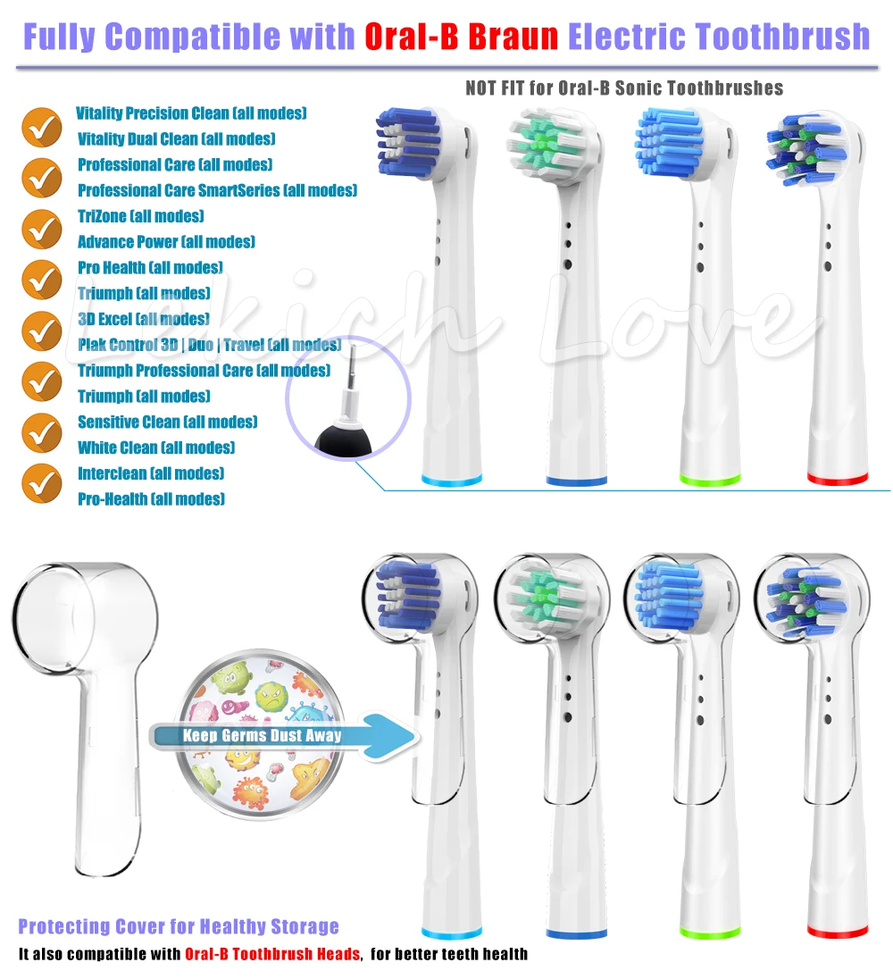 4 шт. насадки для электрической зубной щётки Oral B|Насадки зубных щеток| |