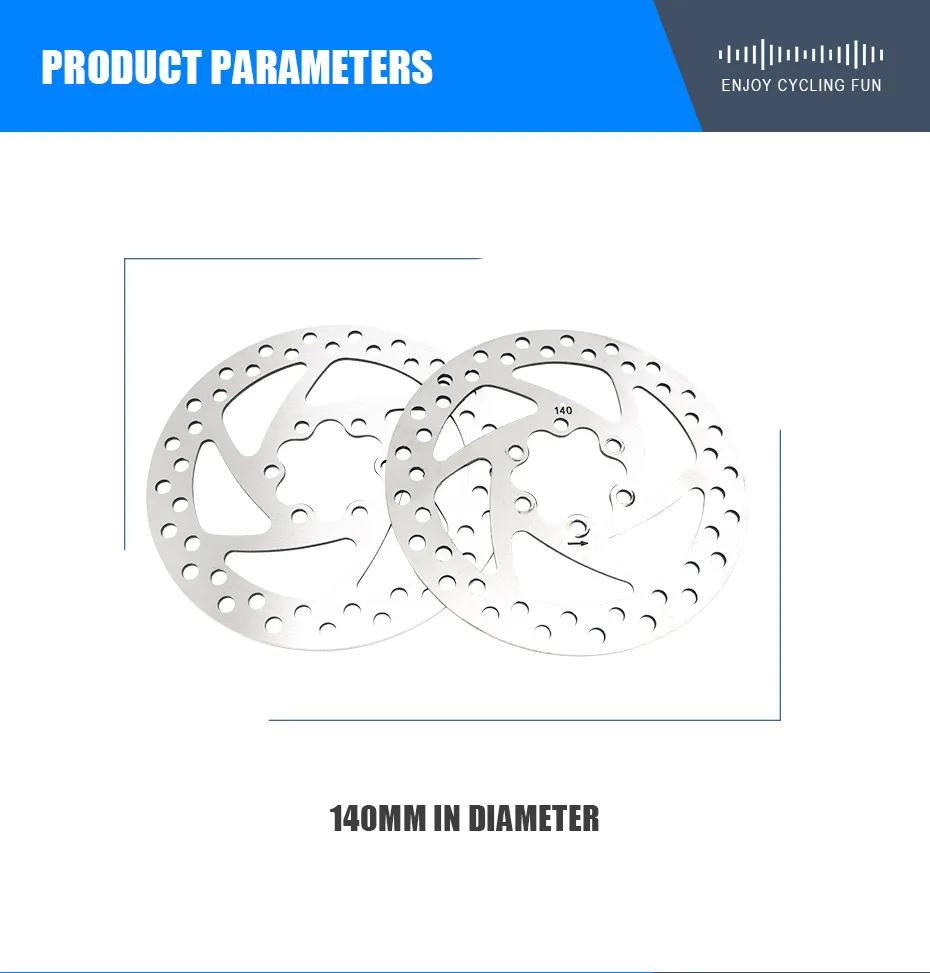 Aluminium Disc Brake Disc 140mm Diameter Silver Updated Brake Disc For 10 Inch Electric Scooter Patinete Eletrico Accessories