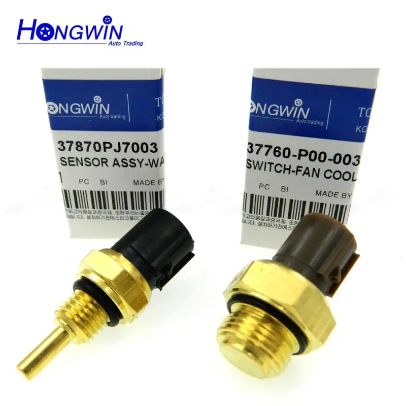 2pcs Radiator Coolant Water Temp Fan Switch Temperature Sensor For