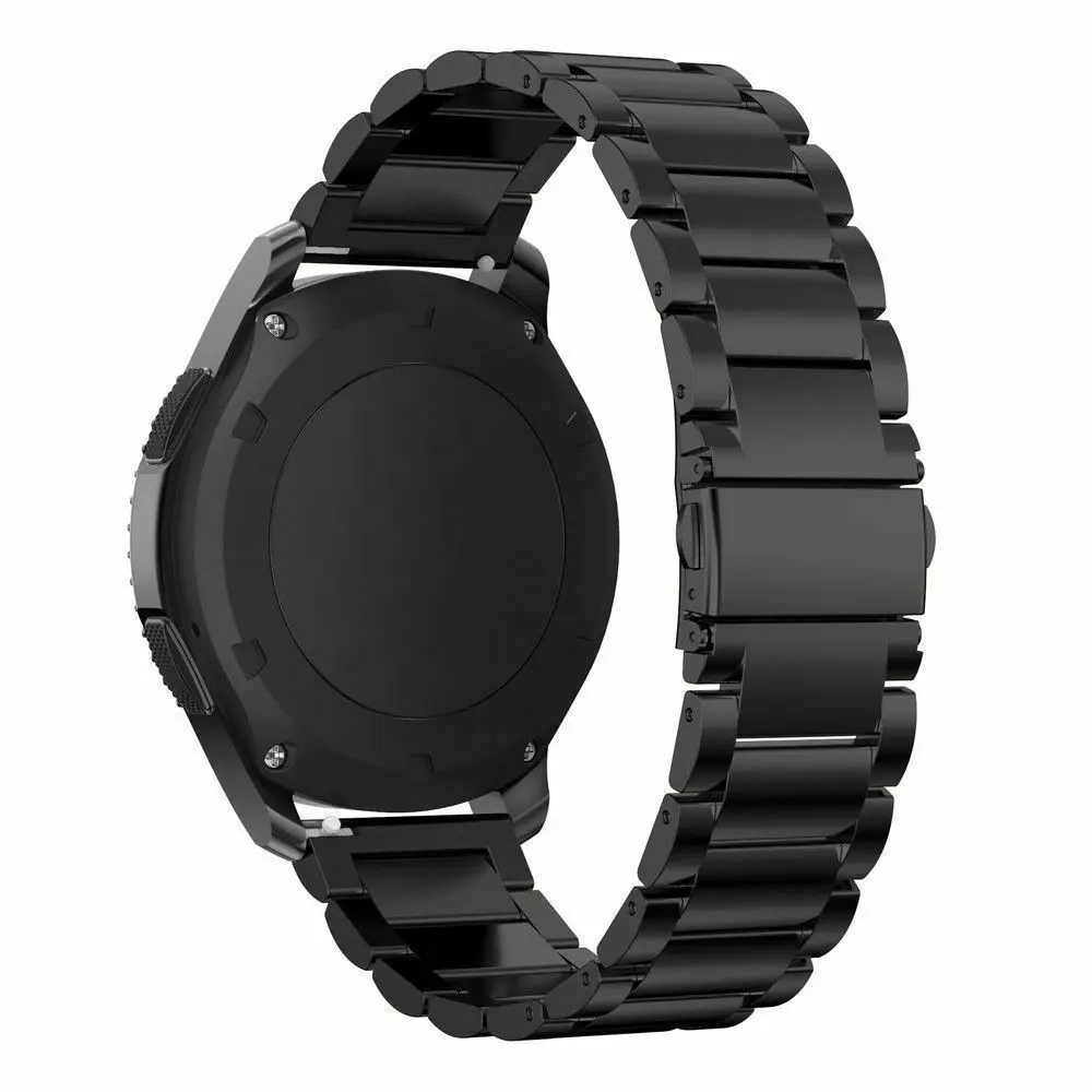 Ремешок для часов из нержавеющей стали для huawei Watch GT/2 Pro 22 мм Универсальный сменный Браслет ремешок для samsung gear S3 Frontier - Цвет: Black