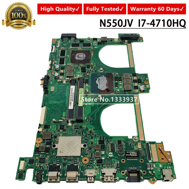 $US $250.00  N550JV Laptop motherboard for ASUS N550J N550JV mainboard SR1PX I7-4710HQ N15P-GT-A2 N550JV REV 2.1