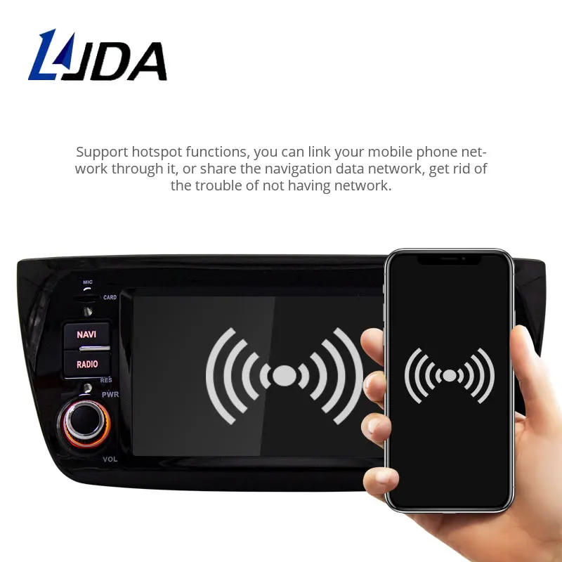 Автомобильный мультимедийный плеер LJDA Android 10 для FIAT DOBLO 2010 2016 1 Din радио GPS