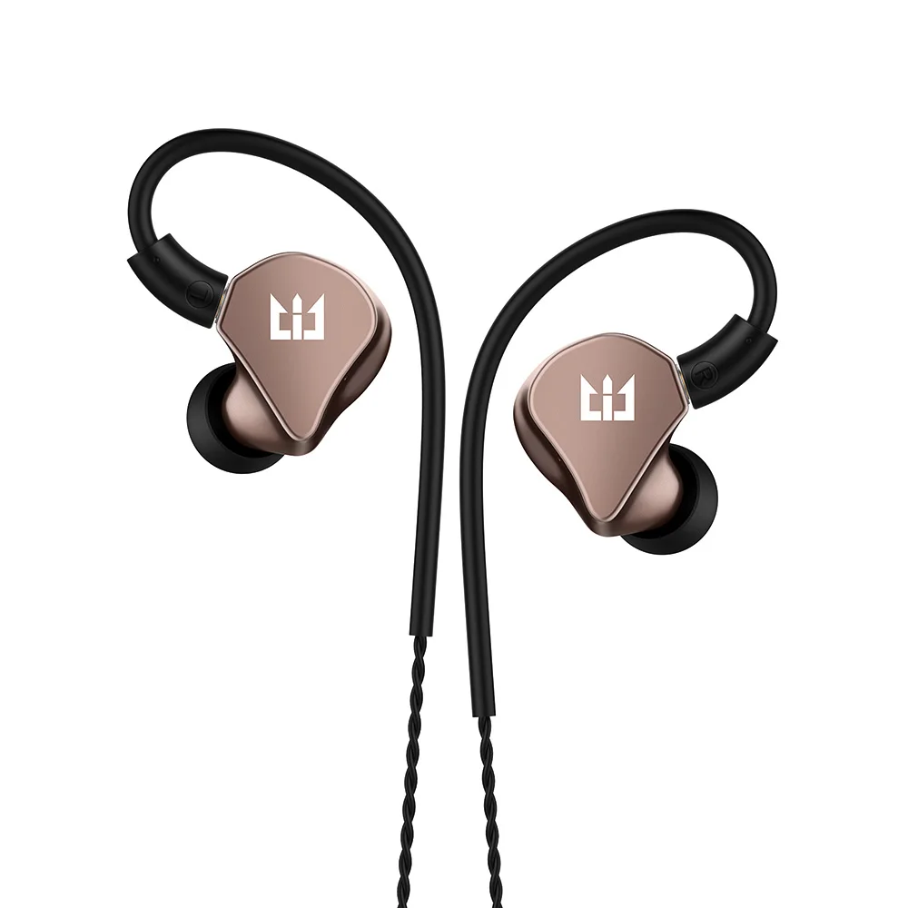 I4-gold no mic Три I4 1BA+ 1DD гибридные наушники в ухо на заказ ноулс BA драйвер HIFI бас наушники DJ металлические наушники для KZ ZS10 AS10 - Цвет: I4-gold no mic