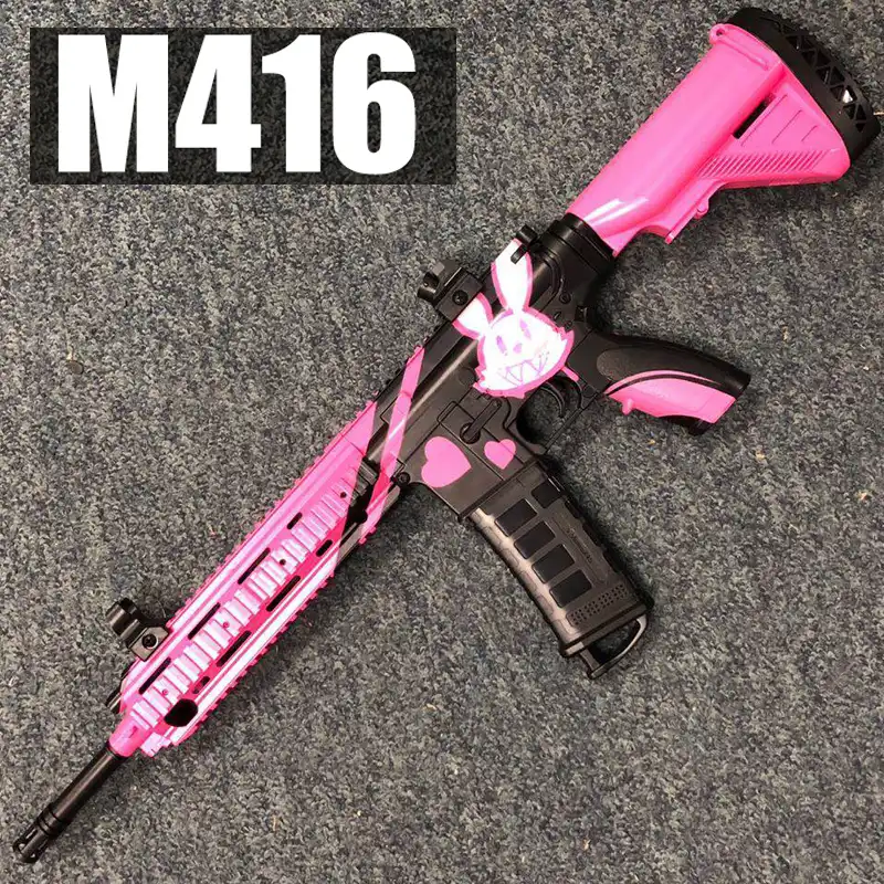 Outdoor Plastic Toys Gun M416 Water Gun Electric Burst Paintball Free