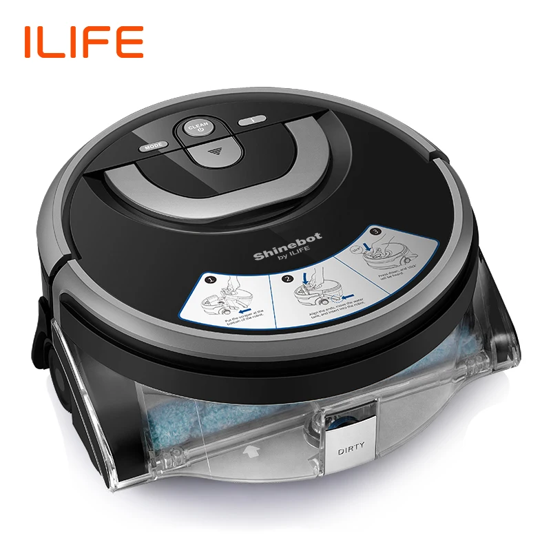 Comprare ILIFE Nuovo W400 Piano Lavaggio Robot Shinebot di Navigazione Grande Serbatoio di Acqua Per La Pulizia della Cucina Previsto Percorso di Pulizia