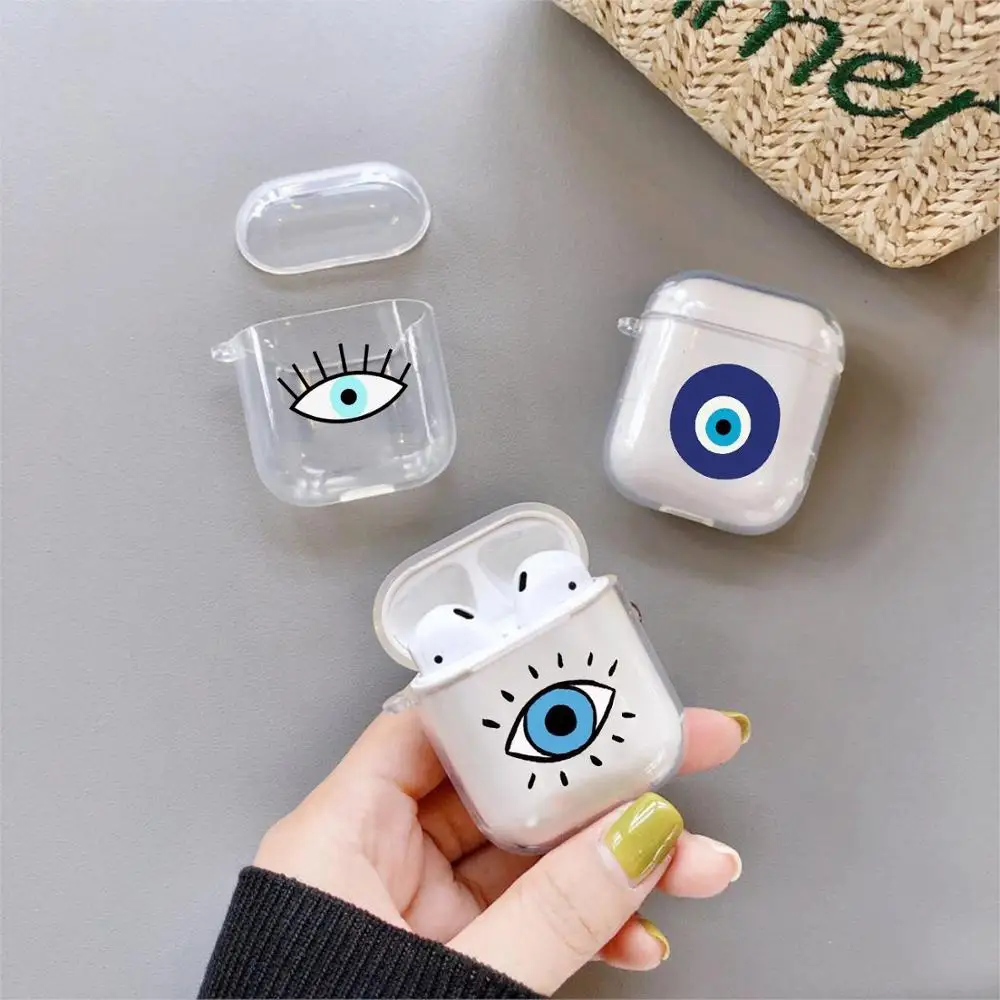 Cover-Box Airpod-Cases Earphone Air-Pods-Cover Silicone Cartoon Blue for 2-case/Clear/Silicone/..