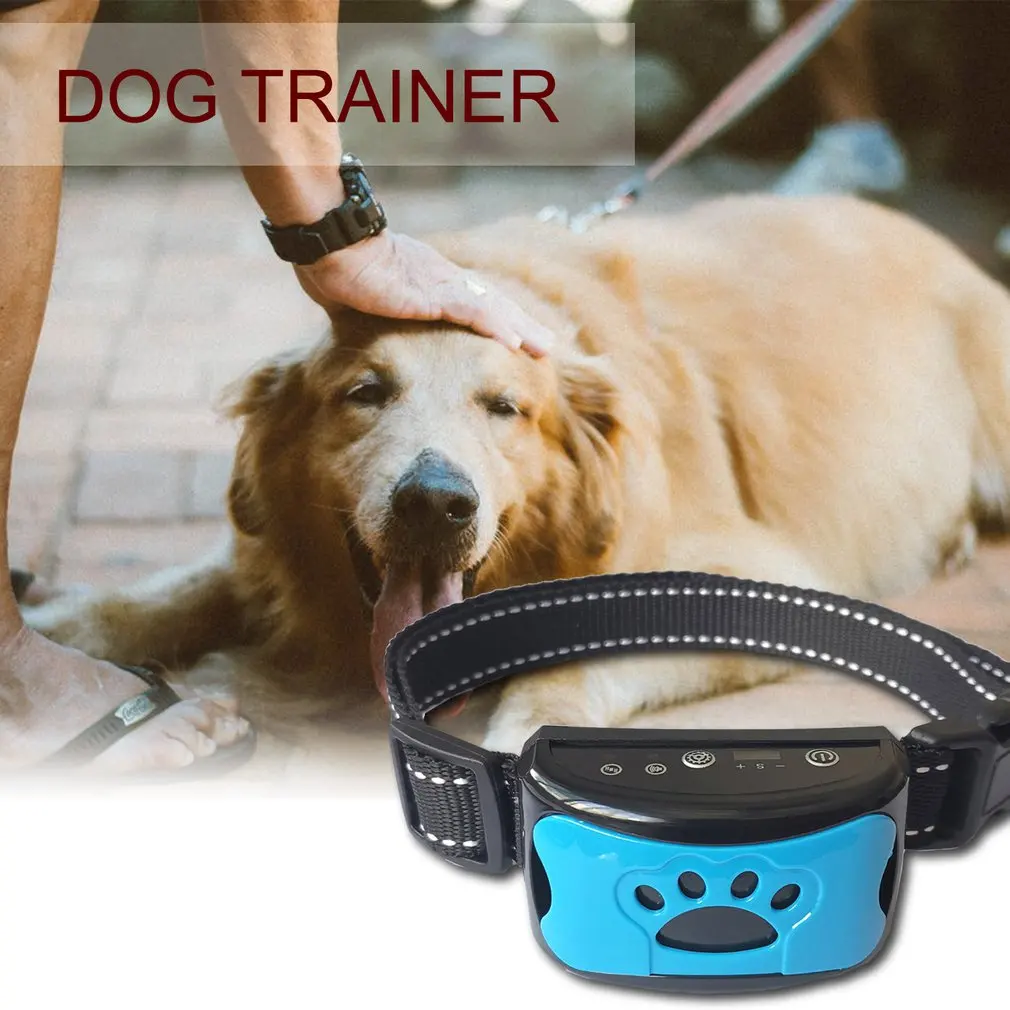 Collier de dressage de chien électrique à ultrasons, anti-aboiement pour animaux de compagnie, formateurs intelligents, arrêt des aboiements, vibration, USB, chaud