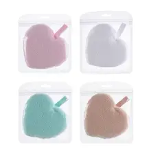 В форме сердца макияж спонж для снятия многоразового использования полотенце для лица подушечки для кожи для снятия макияжа Аксессуары Четыре цвета салфетки для снятия макияжа