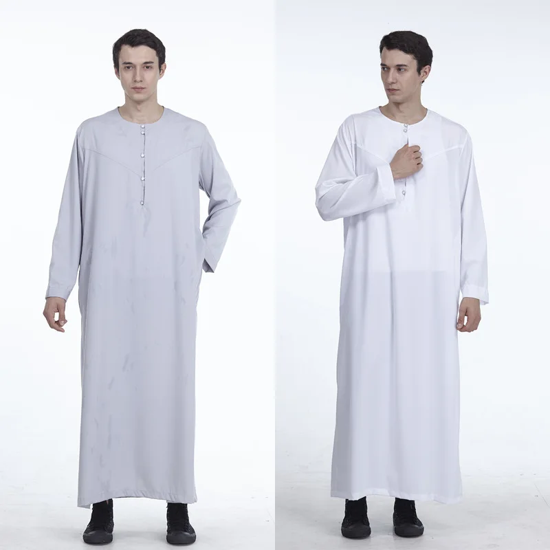 

Hot Sales Dubai Muslim Hui Nationality Nation Solid Color Robe