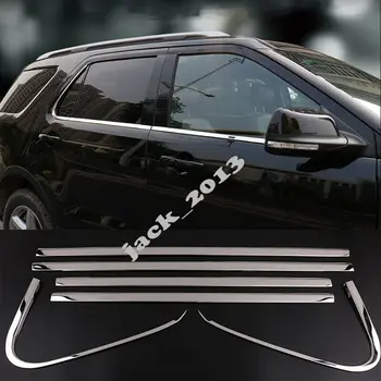 

Car modification Car accessories 6PCS Stainless Bottom Window Frame Sill Trim Cover for Ford Explorer 2016-2018