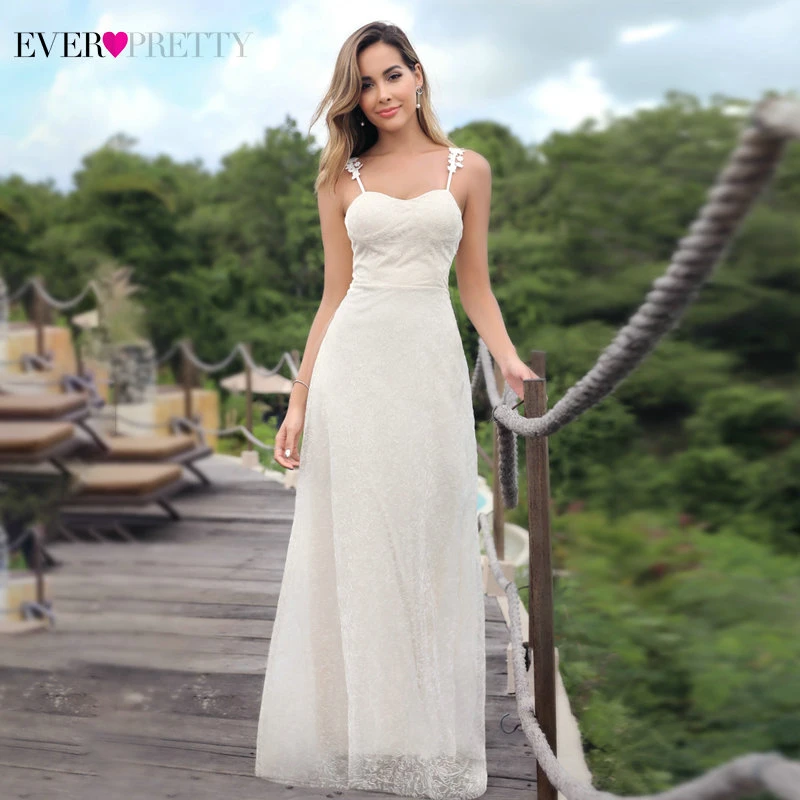 

Elegant Wedding Dresses Long Ever Pretty Sweetheart Sleeveless Cream Sexy Formal Wedding Marriage Dresses 07835 Robes De Mariee