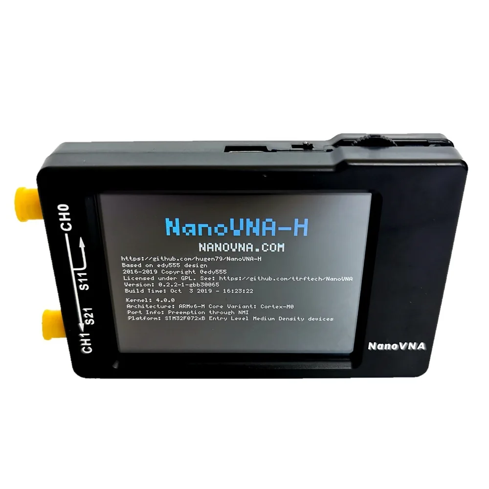 NanoVNA-H Vector Network Analyzer 50KHz~1.5GHz Nano VNA Shortwave HF VHF UHF UV Antenna Analyzer + Battery + LCD + Plastic Case