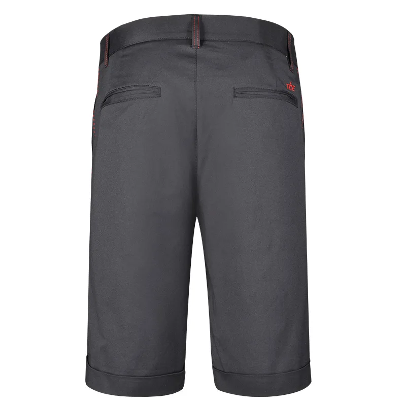 Casual Summer Shorts Men 2021 Cotton Straight Knee Length Polyster Chino Elastic Pocekts Classic Male Cargo Man Black Khaki