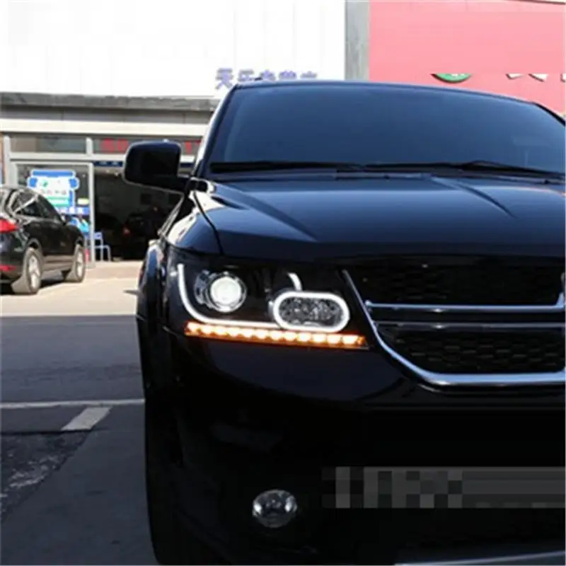 Запчасти для дневных ходовых Cob Drl Assessoires Автомобильные светодиодные фары автомобильные фары в сборе 09 10 11 12 13 14 15 для Dodge Journey