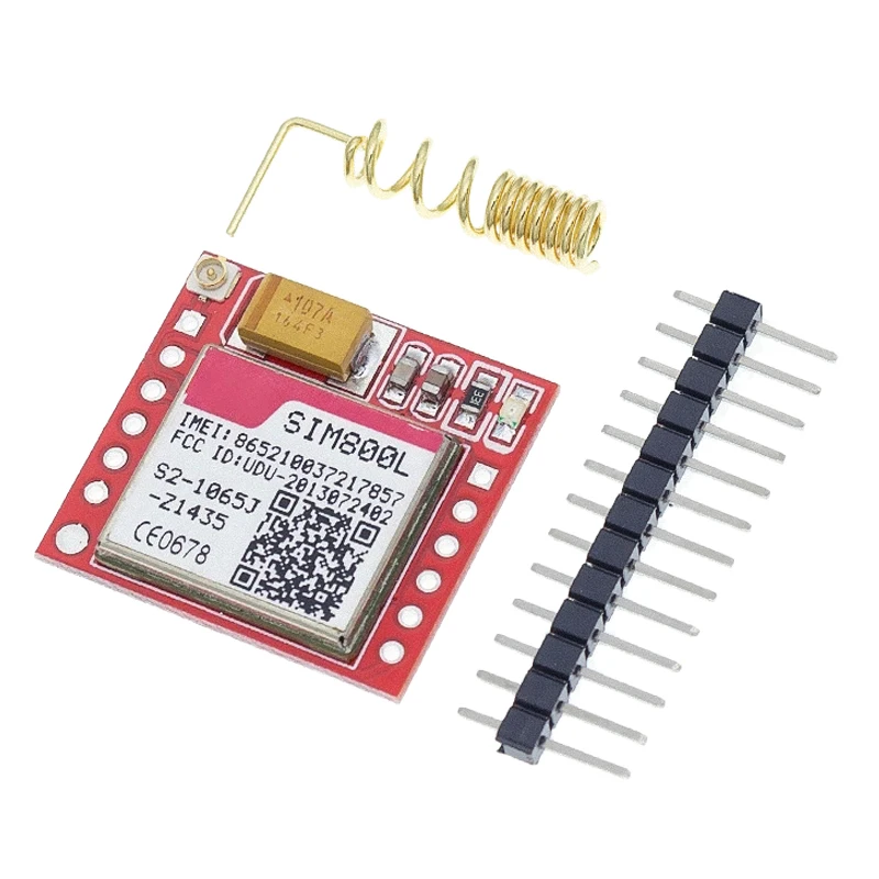 10 pçs/lote menor sim800l gprs gsm módulo placa de núcleo cartão microsim quad-band ttl porta serial c52 sim800