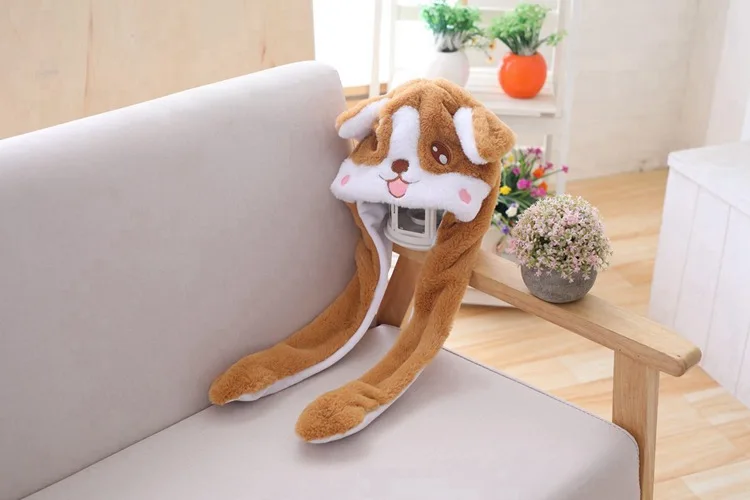 Игрушка Douyin с ушами, которая будет перемещаться в кепке корги, головной убор, подарок для фотосессии, реквизит для фотосессии, шляпа с воздушной подушкой