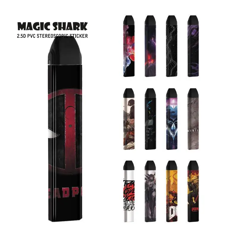 

Magic Shark Doom Martian Smoke Volcanic Deadpool Batman Skin Case Cover Film Sticker for Uwell Caliburn
