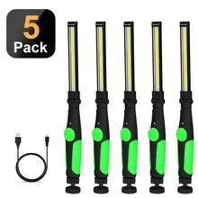 5 Pack 3in1 COB Work Light Rechargeable LED Work Light with Magnetic Base Super Bright Handled Lamp for Car Repair Home