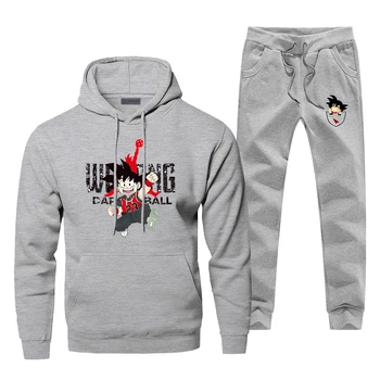 

Dragon Ball Hoodies Pants Sets Gohan Sweatshirts Streetwear Men Crewneck Japan Anime Pullover Suit Sweatpant Tracksuit Sportwear