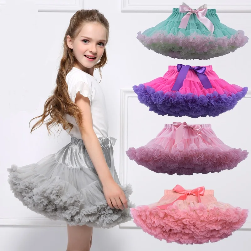 2021 New Baby Girls Tutu Skirt Ballerina Pettiskirt Fluffy Children Ballet Skirts For Party Dance Princess Girl Tulle Clothes | Детская