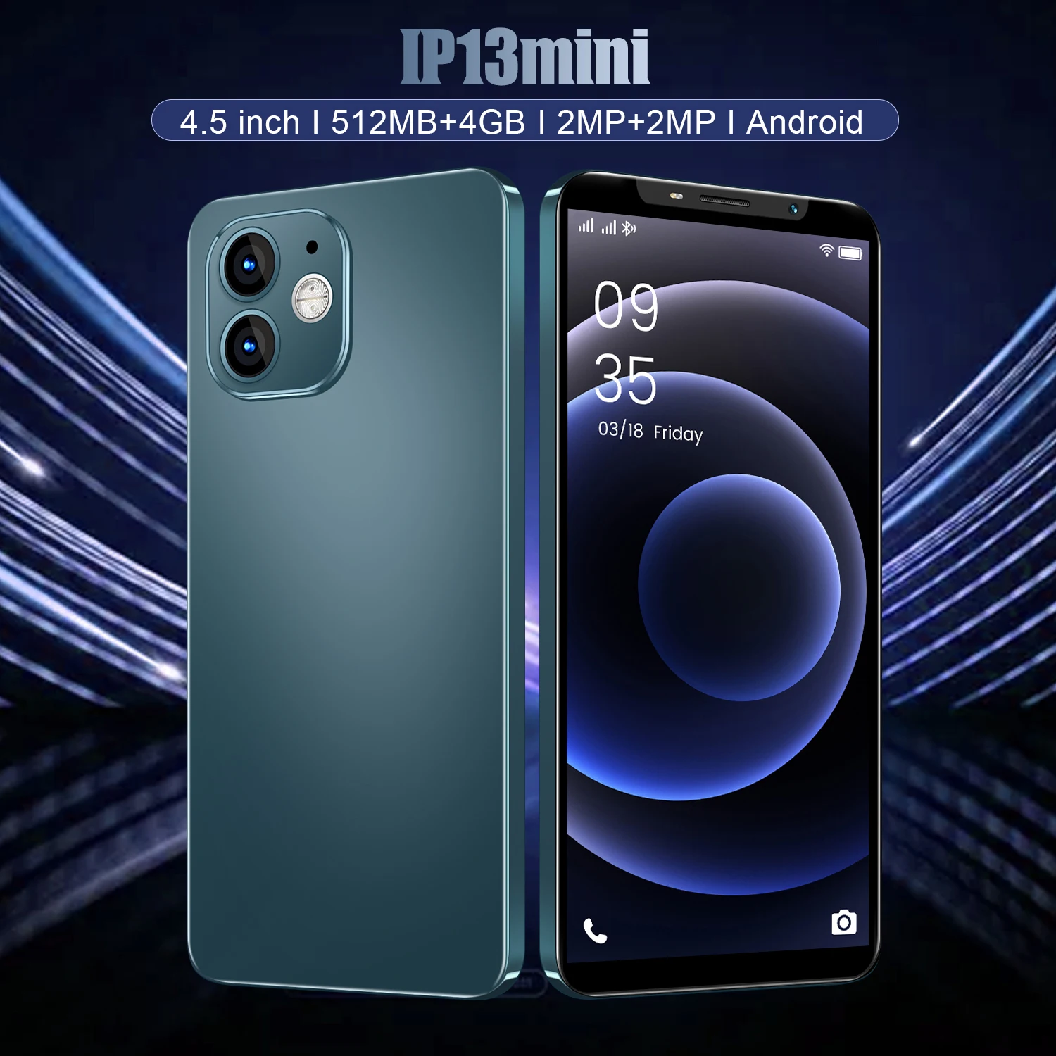Недорогой смартфон IP13MINI 512 МБ ОЗУ 4 Гб ПЗУ 5 дюйма HD экран 4500 мАч сотовые телефоны с