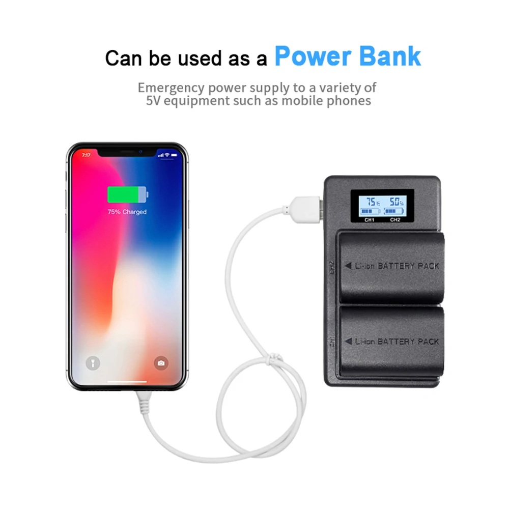 PALO-2pc-LP-E6-LP-E6N-LP-E6-Battery-Cell-LCD-USB-Dual-Charger-for-Canon