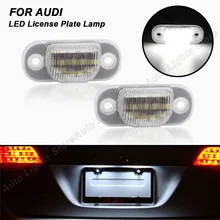 2Pcs LED License Number Plate Light Lamp For Audi 80 B4 1991-1996 Cabrio 8G 89 1991-2000 100/S4 C4 1991-1994 A6/S6 C4 1994-1997