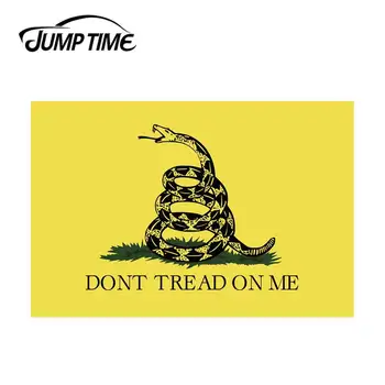 

Jump Time 13cm x 8.7cm Do not Tread On Me Gadsden Flag Vinyl Sticker Car Truck Window Decal USA Gun 2nd Car Accessories Decor