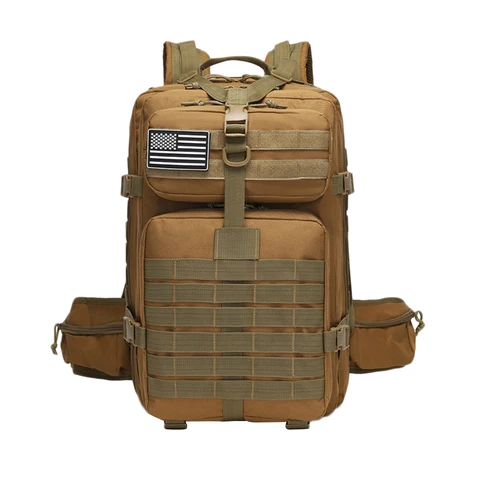 Backpack EDC Molle Pack 40L Outdoor Tactical Army Backpack 800D Waterproof Bag for Camping Hiking Trekking Backpacking