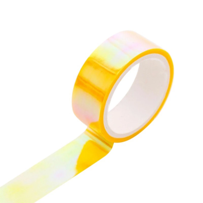 

2020 New Fashion Colorful Decorative Adhesive Waterproof Tape DIY Laser Gradient Sticker Supplies Toys