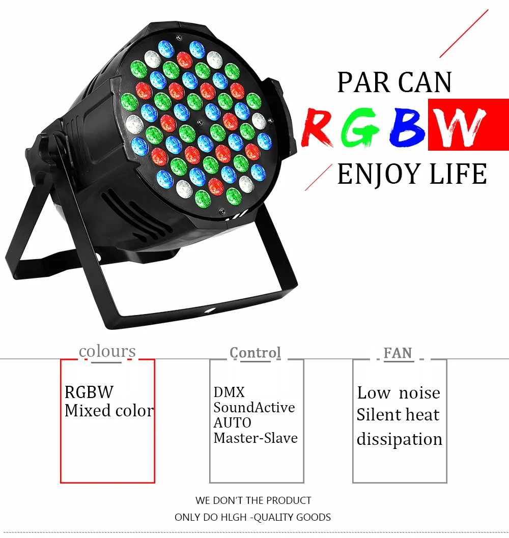 Светодиодные фонари 54x3 Вт RGBW par DMX led сценическое освещение стробоскоп эффект для дискотек ночной клуб Вечерние огни 4 шт./партия