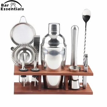 

11Pcs/Set Stainless Steel Cocktail Shaker Set Drinks Strainer Bottle Opener Maker Mixer Spoon Measure Cup Bar Tool Kit