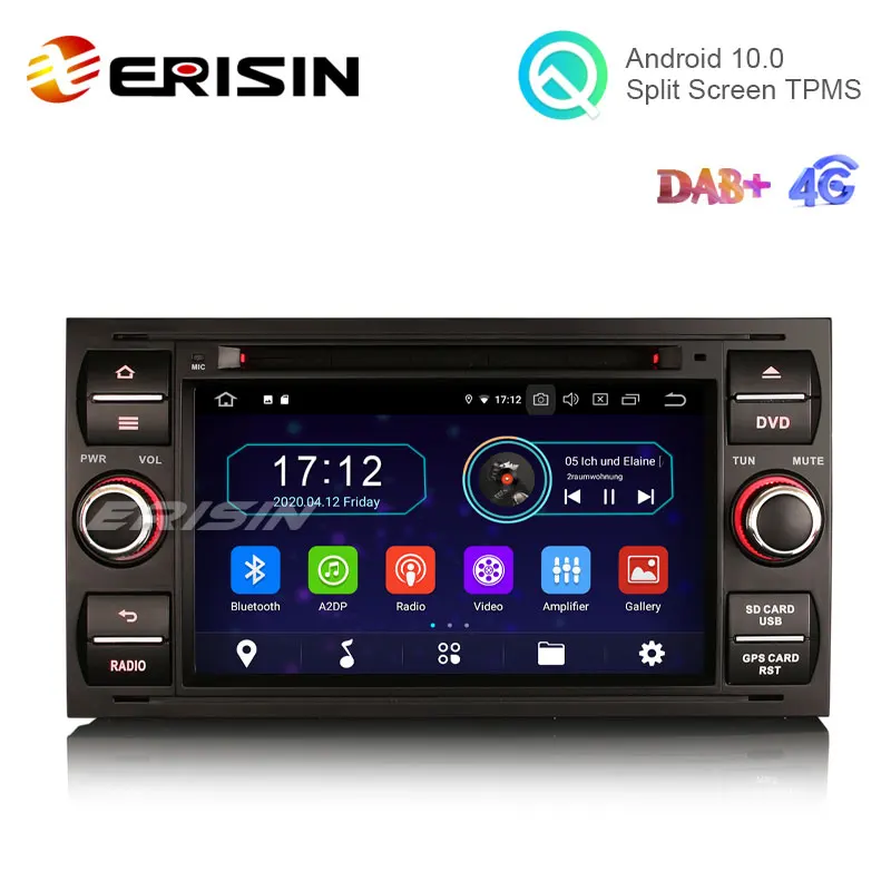 Erisin ES5931FB 7 &quotAndroid 10 0 автомобильный DVD для Ford Focus Kuga Transit Galaxy Autoradio GPS DAB + Wifi 4G DVB