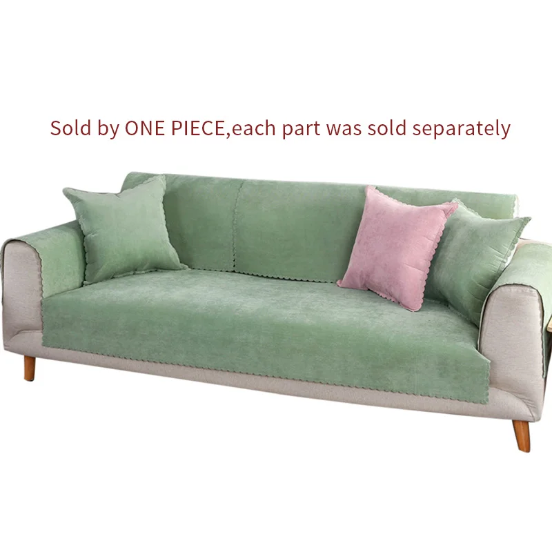 Универсальный нескользящий чехол для дивана, водонепроницаемая подушка для дивана, Модный чехол для дивана в гостиную, красивая мебель, подушка, полотенце - Цвет: Green
